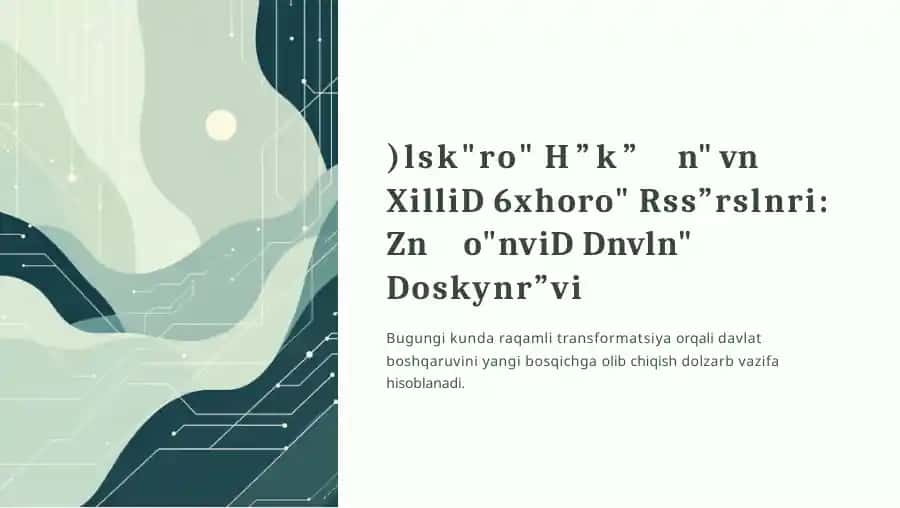 Elektro Hukumat Nima?