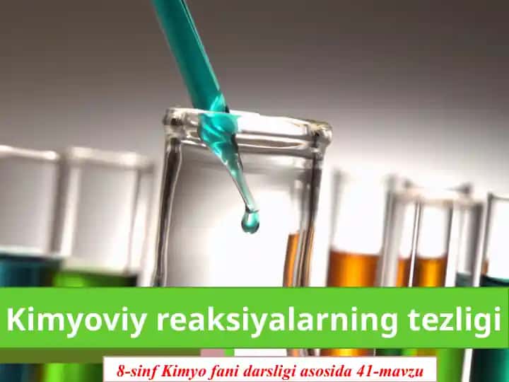 Kimyoviy reaksiyalarning tezligi
