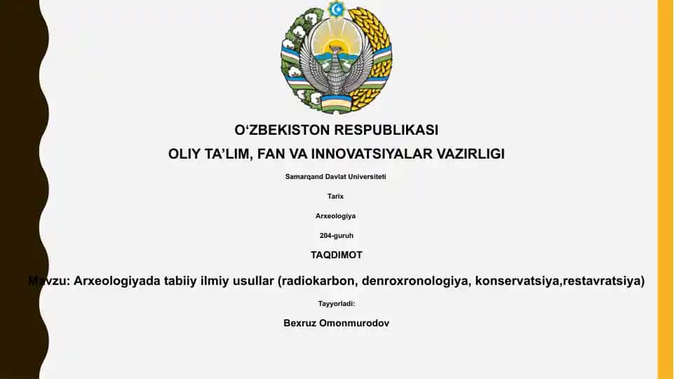 Arxeologiyada tabiiy ilmiy usullar
