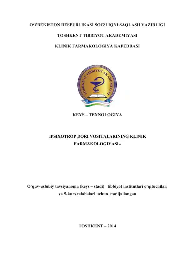 Psixotrop dori vositalarining klinik farmakologiyasi
