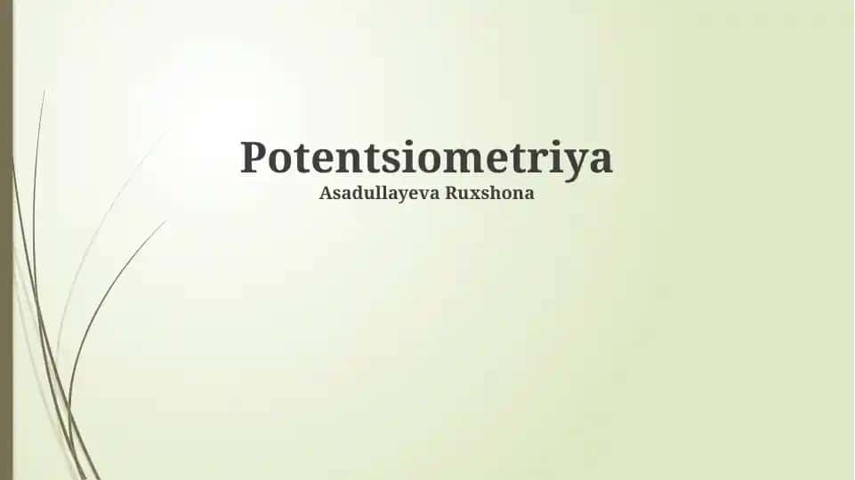 Potentsiometriya