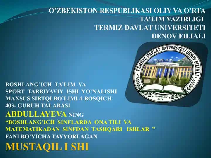 Sinfdan tashqari o’qish uchun kitob tanlash tamoyillari