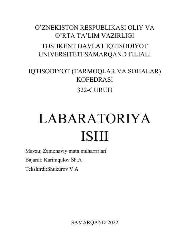 Zamonaviy matn muharrirlari