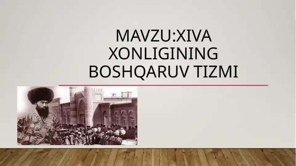 Xivaxonligining boshqaruvtizmi