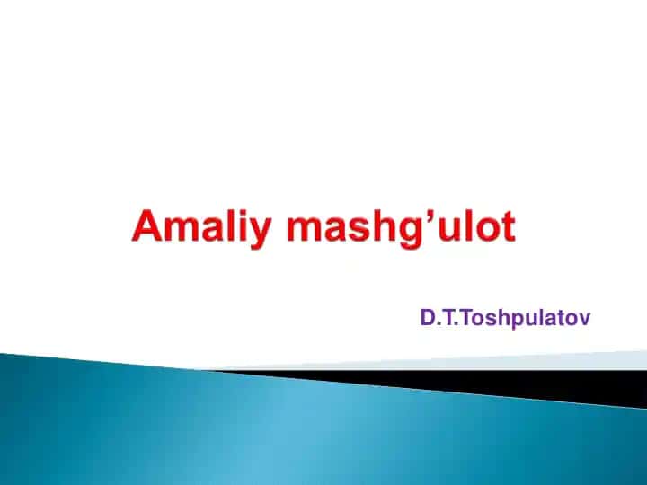 Molyal konsentratsiya topish