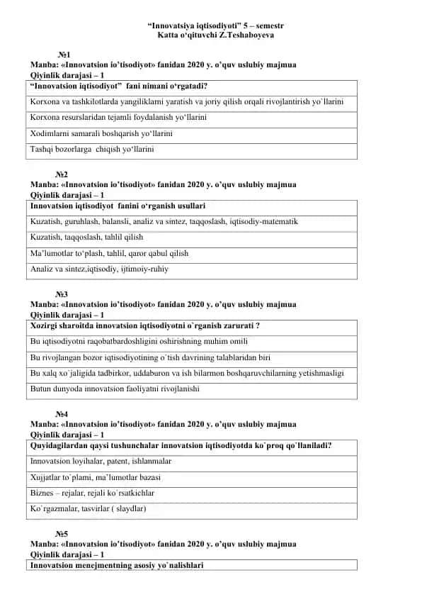 Innovatsion iqtisodiyot