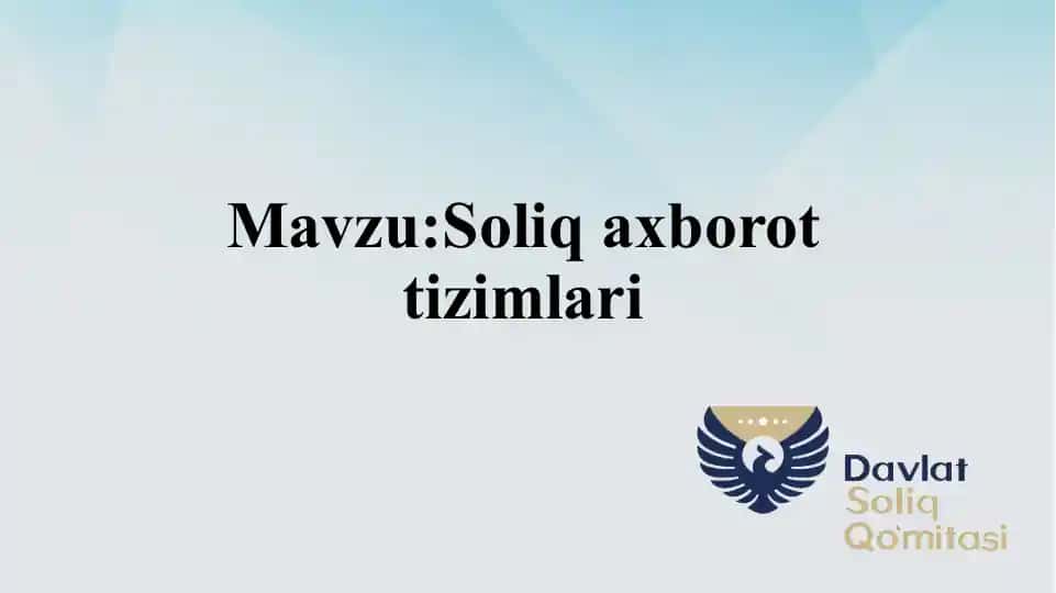 Soliq axborot tizimlari