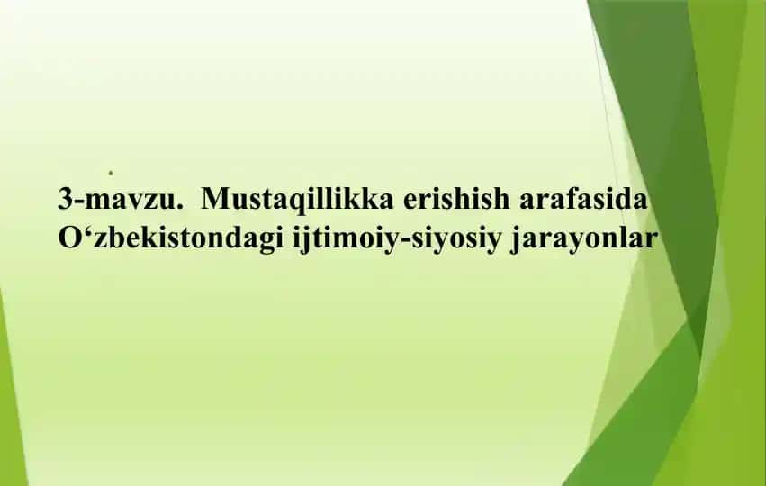 Mustaqillikga erishish jarayonlar