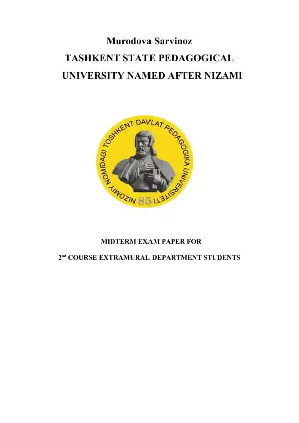 Midterm Exam Paper