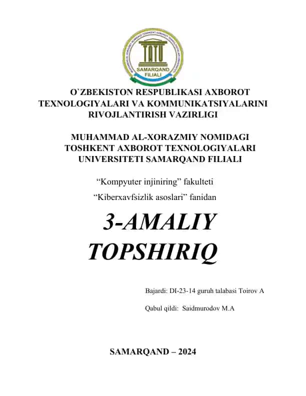 "Kompyuterda virusga qarshi himoya tizimi va parol menejerlari"