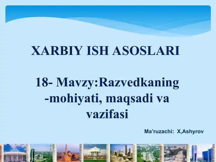 XARBIY ISH ASOSLARI