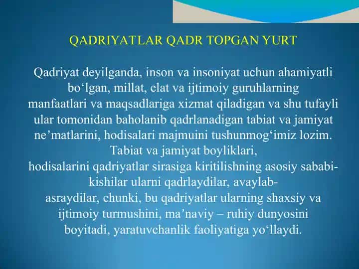QADRIYATLAR QADR TOPGAN YURT