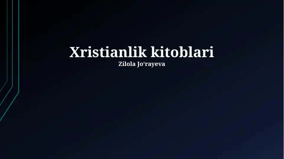 Xristianlik kitoblari