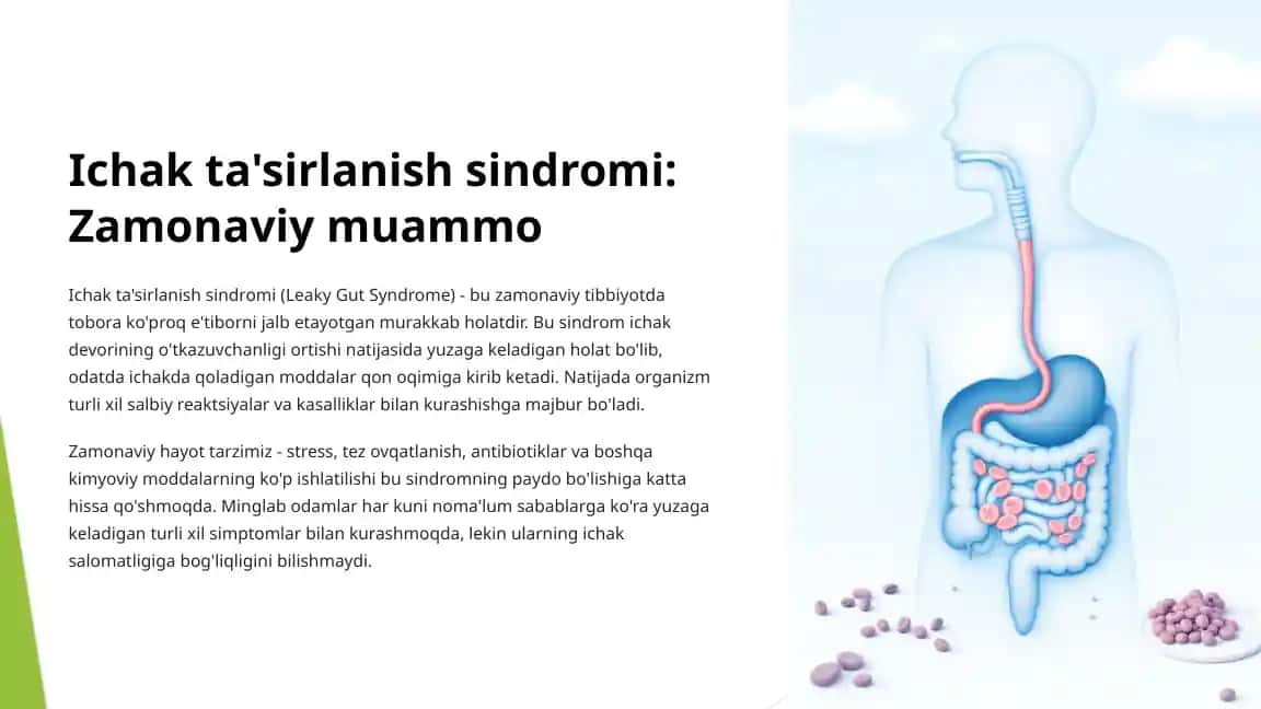 Ichak ta'sirlanish sindromi: Zamonaviy muammo