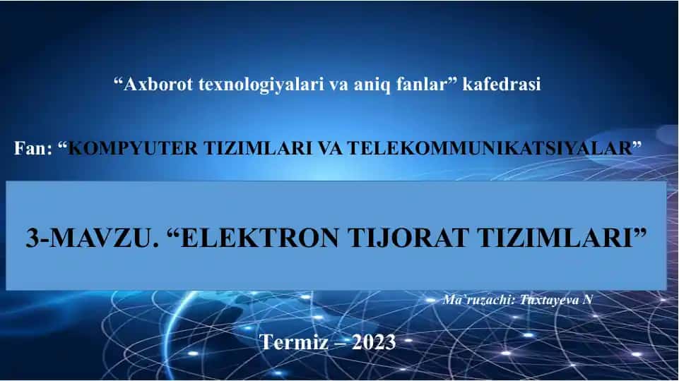 Elektron tijorat