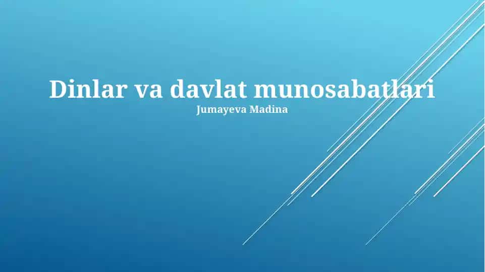 Dinlar va davlat munosabatlari