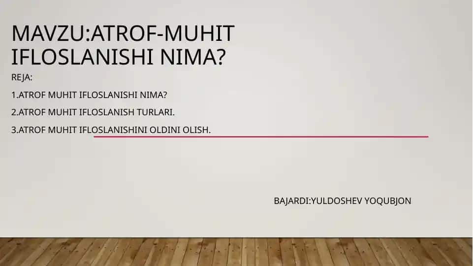 Atrof-muhit ifloslanishi