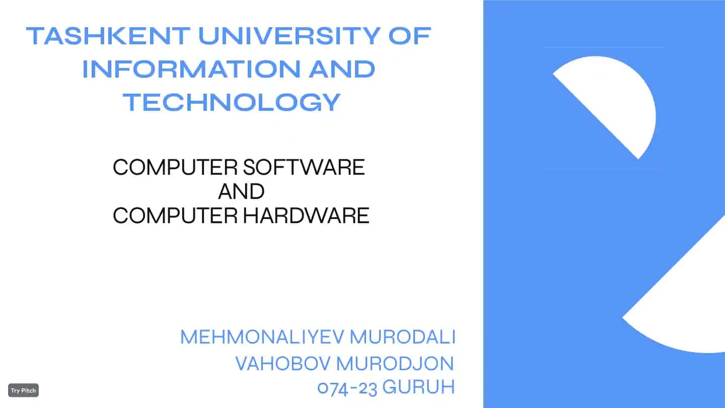 Computer Software and Computer Hardware