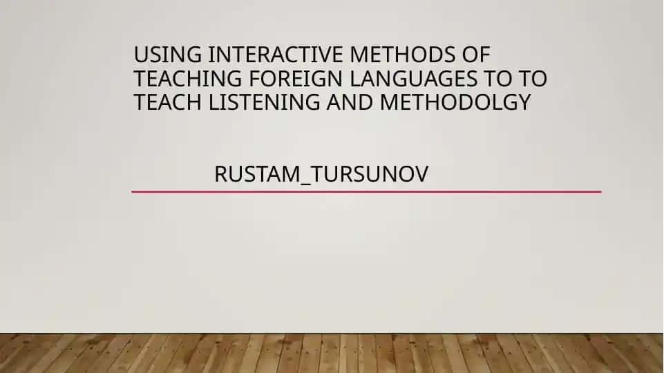 Interaktiv tillarni o'qitish uchun metodika