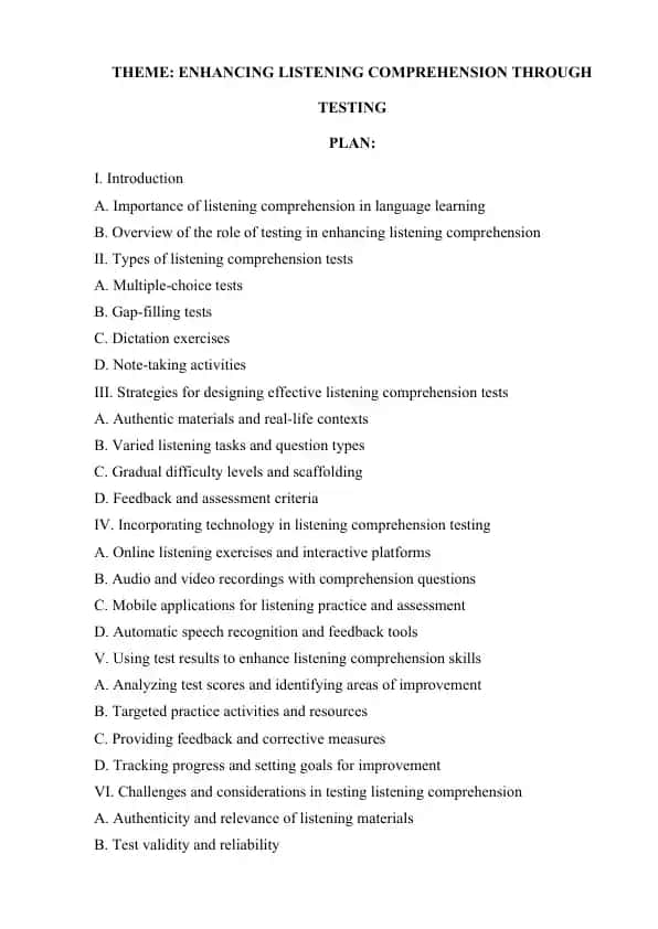 Enhancing Listening Comprehension Through Testing