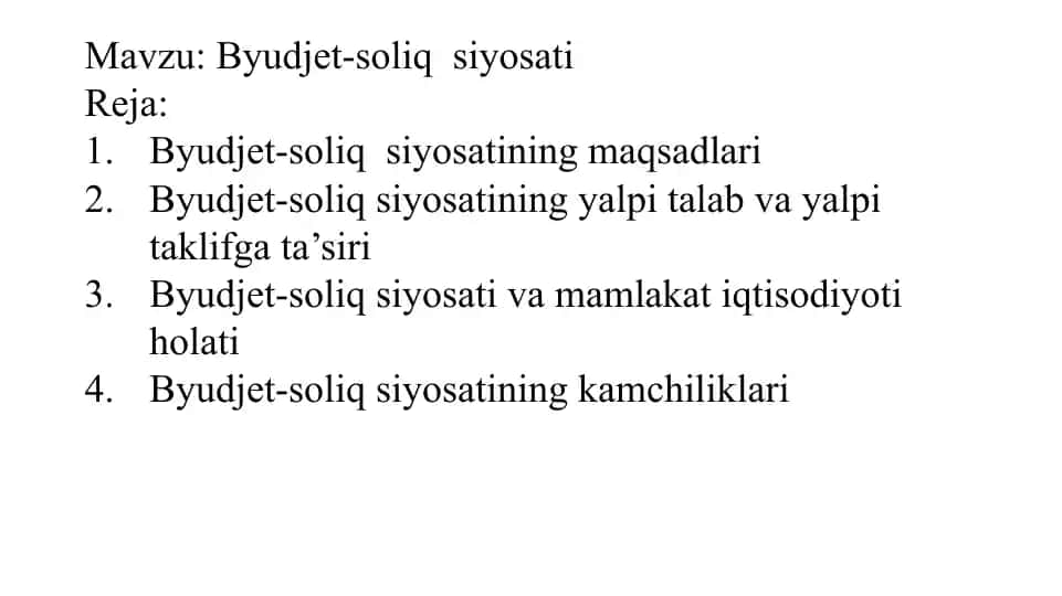 Byudjet-soliqsiyosati