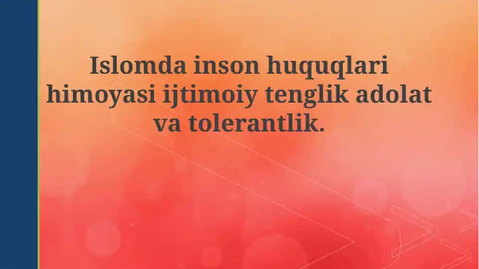 Islomda inson huquqlari himoyasi