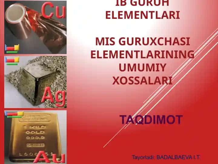 Mis guruхchаsi elеmеntlаri