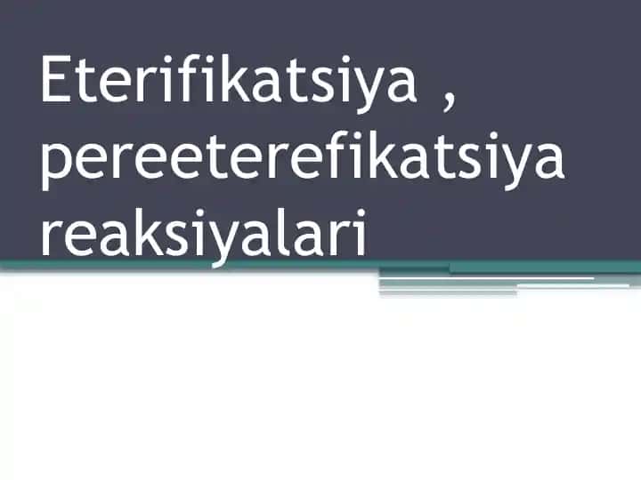 Eterifikatsiya