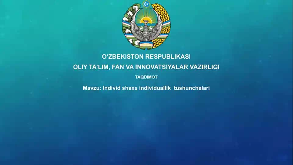 Shaxs, individ va individuallik tushunchalari