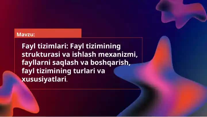 Fayl tizimlari