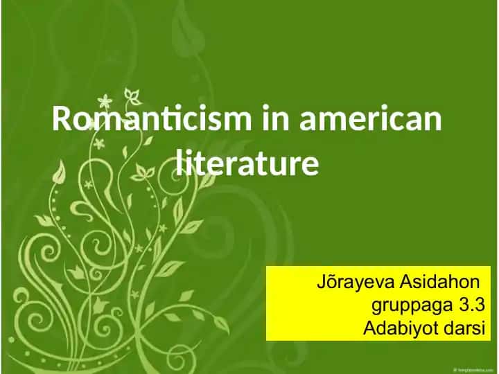 Romanticism in American Literature