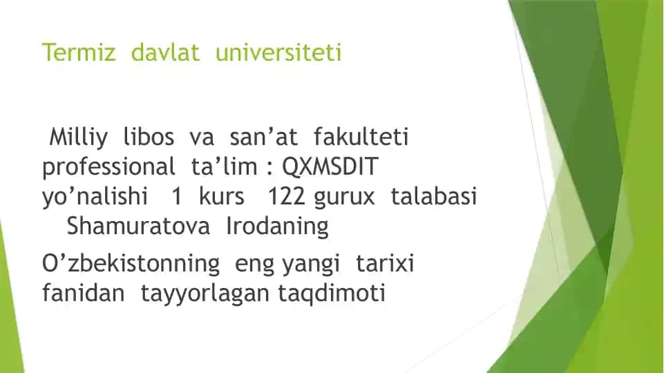 O‘zbekiston RESPUBLIKASI PREZIDENTI SH.M.MIRZIYOYEVNING MA’NAVIY YETUK SHAXSNI TARBIYALASHDA TARIXIY XOTIRANING O‘RNI VA SABOQLARI TO‘G‘RISIDAGI FIKRLARI