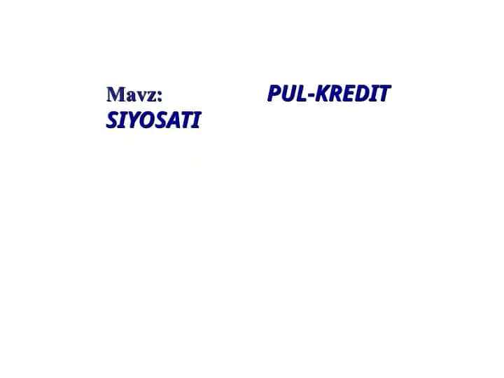PUL-KREDIT SIYOSATI