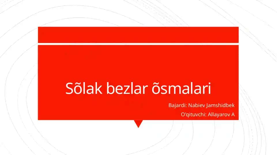 Sõlak bezlar õsmalari