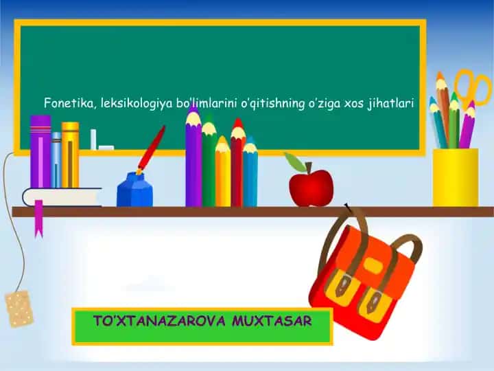 TO’XTANAZAROVA MUXTASAR