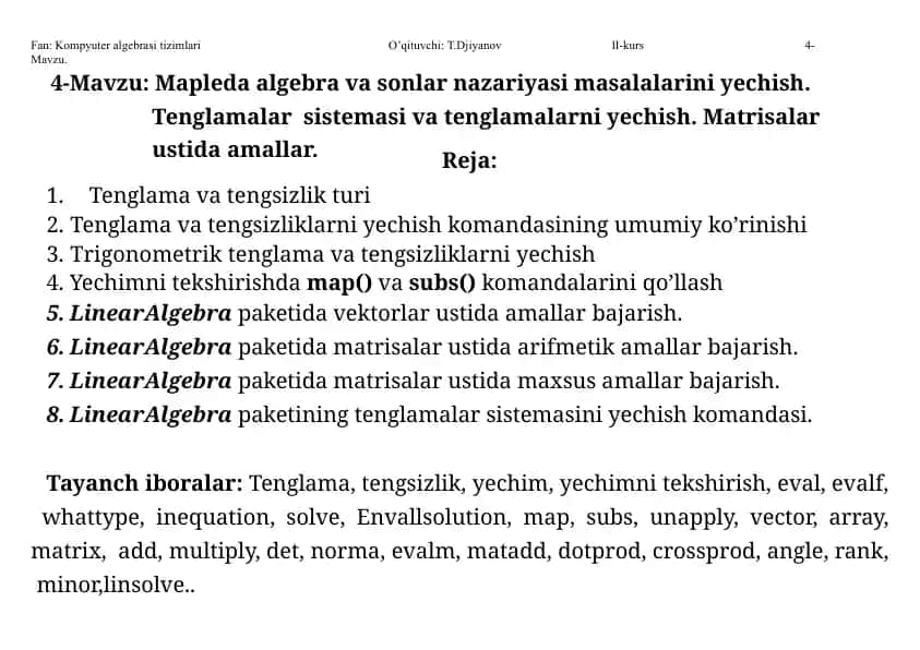 Kompyuter algebra sitizimlari