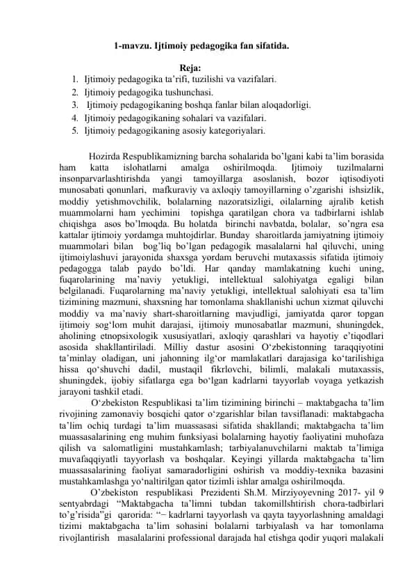 Ijtimoiy Pedagogika