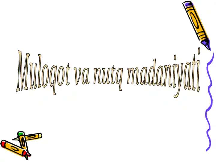 Muloqot va nutq madaniyati