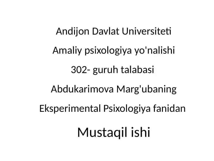 Amaliyp psixologiya yo'nalishi