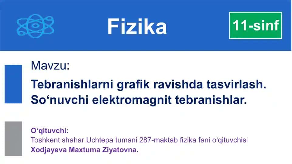 Tebranishlarni grafik ravishda tasvirlash
