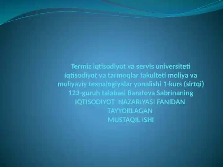 Makroiqtisodiyot tahlili