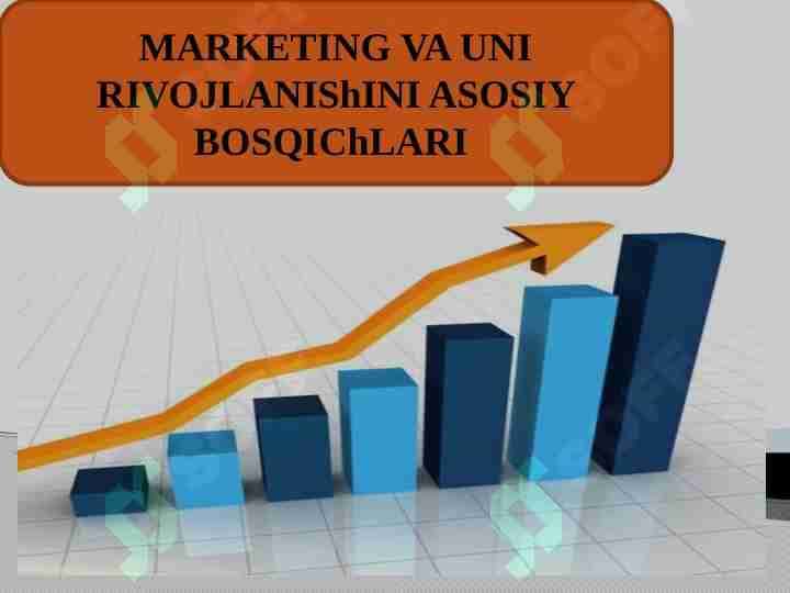 MARKETING VA UNI RIVOJLANIShINI ASOSIY BOSQIChLARI