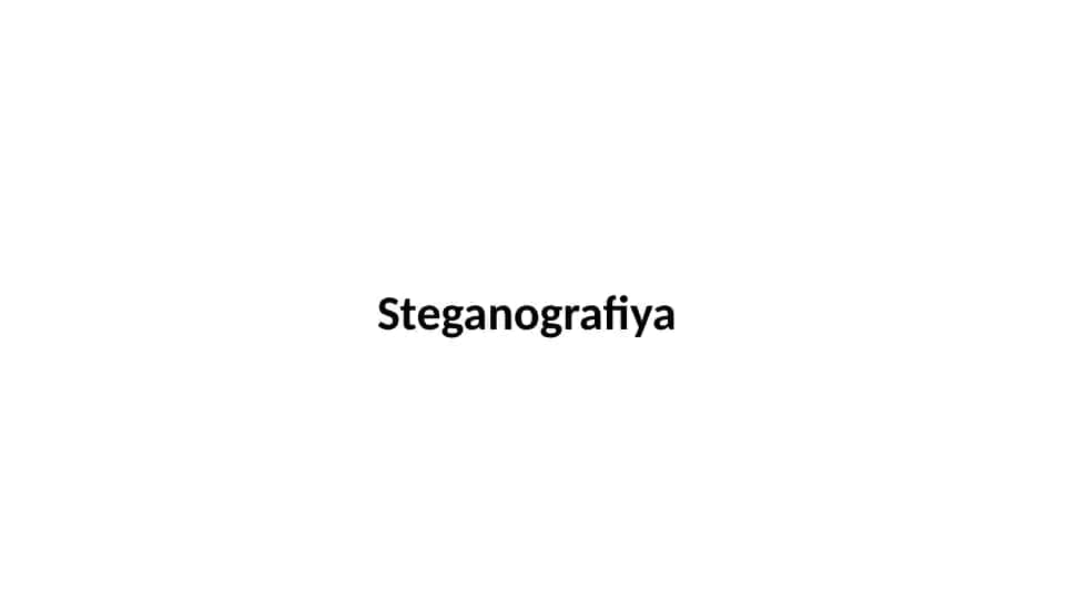 Steganografiya
