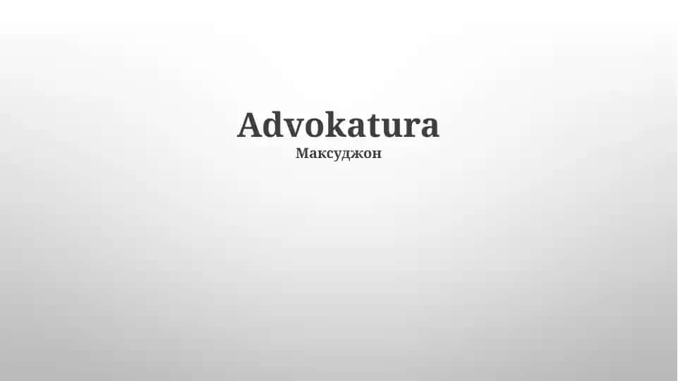 Advokatlik San'ati