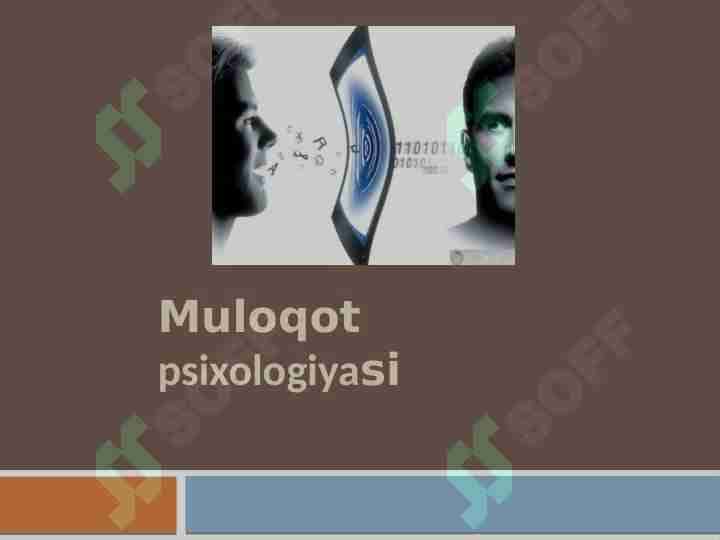 Muloqot psixologiyasi