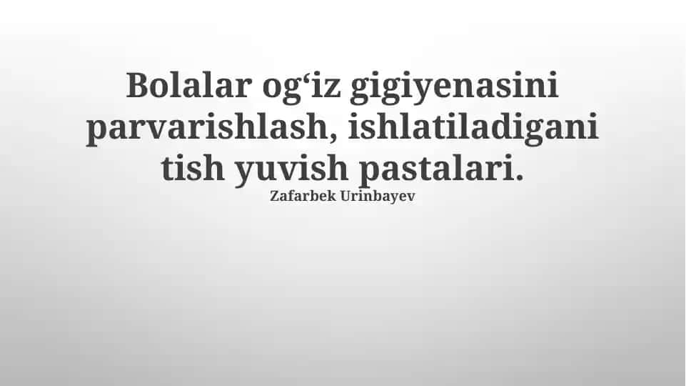 Bolalar uchun tish pastalari