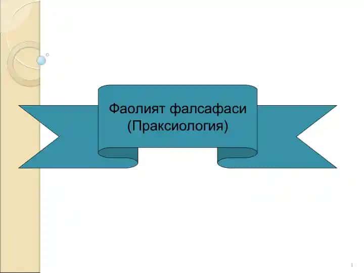 Фаолият фалсафаси