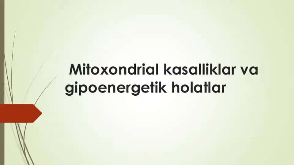 Mitoxondrial kasalliklar va gipoenergetik holatlar