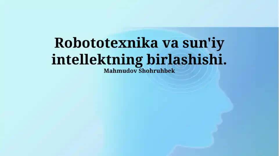 Sensorlar va Ma'lumotlarni Qayta Ishlash