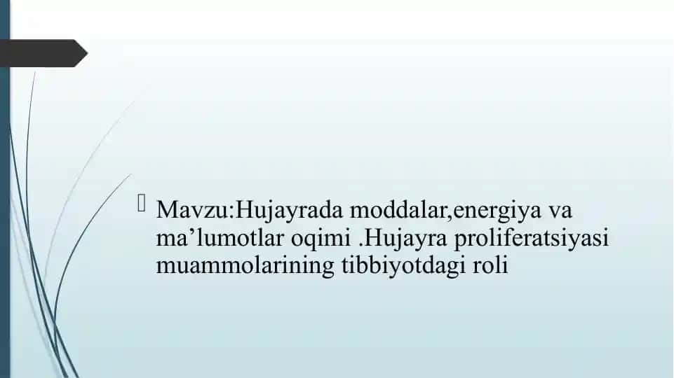 Hujayradamoddalar, energiyavama’lumotlaroqimi